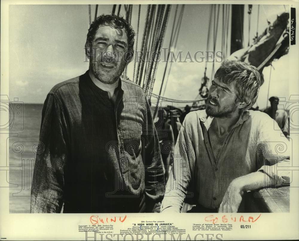 1965 Press Photo Anthony Quinn in a scene from &quot;A High Wind in Jamaica&quot;-Historic Images