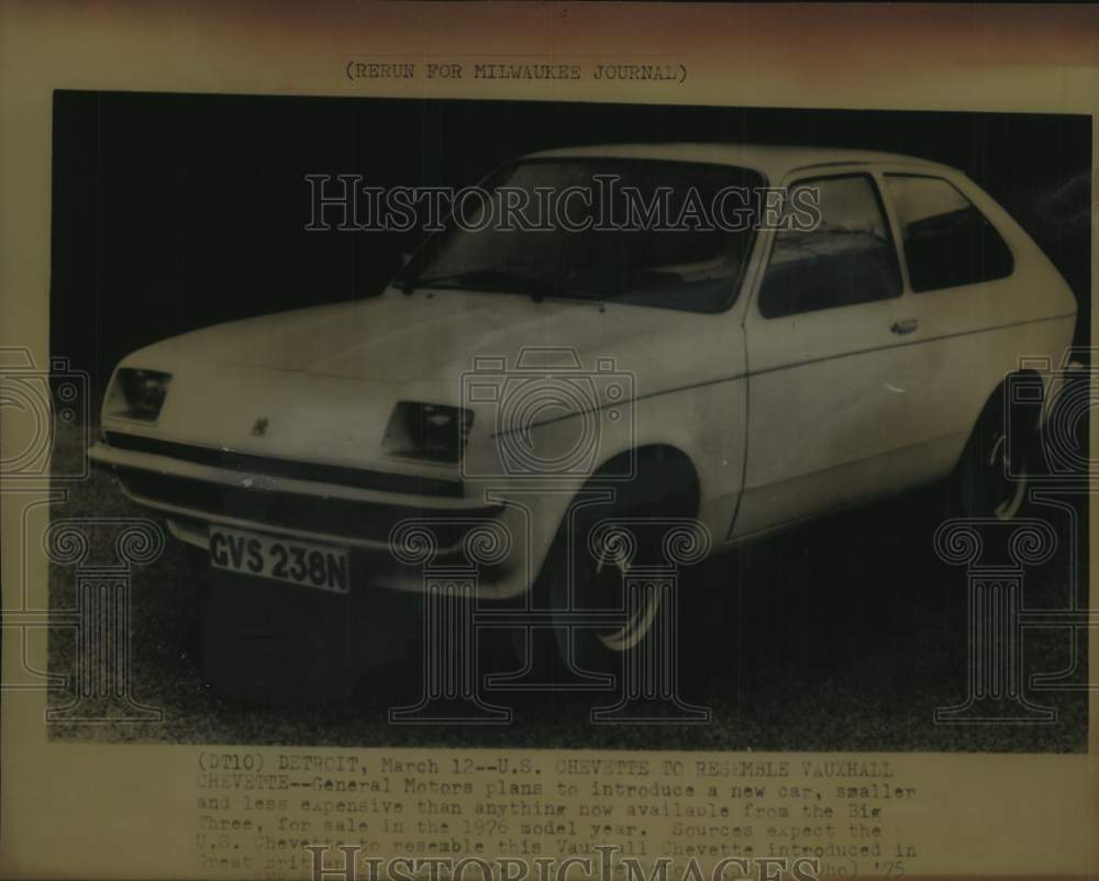 1975 Press Photo British Vauxhall Chevette automobile - mjc33057 - Historic Images