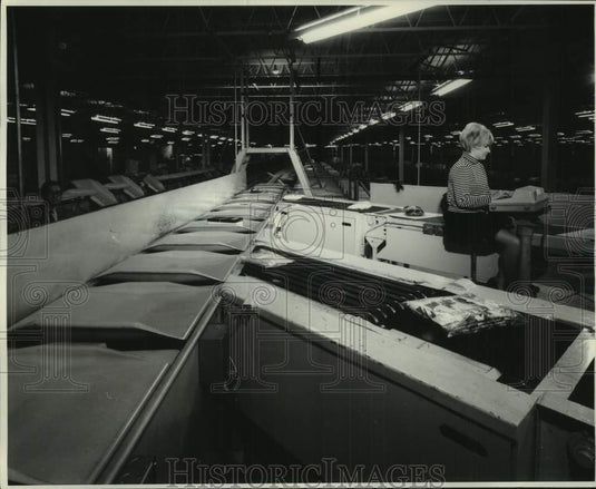 1969, Key punch operator at work at JC Penney catalog center - Historic Images