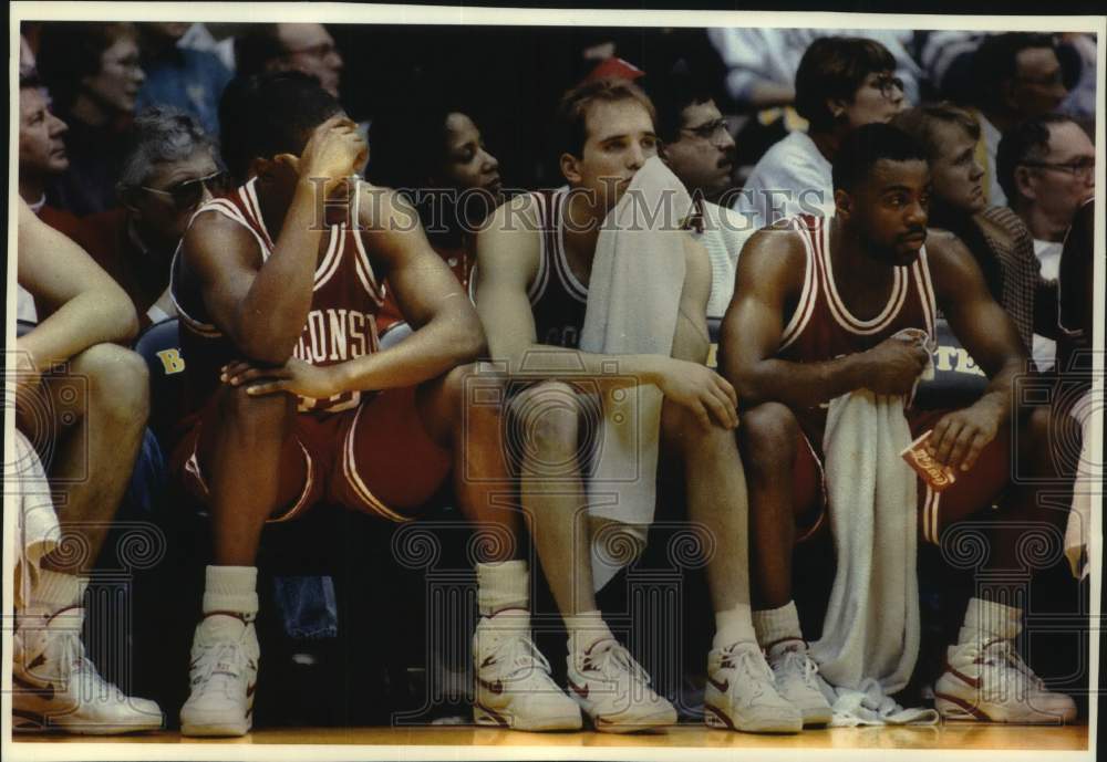 1993 Press Photo University of Wisconsin-Madison Badger Andy Kilbride &amp; others - Historic Images