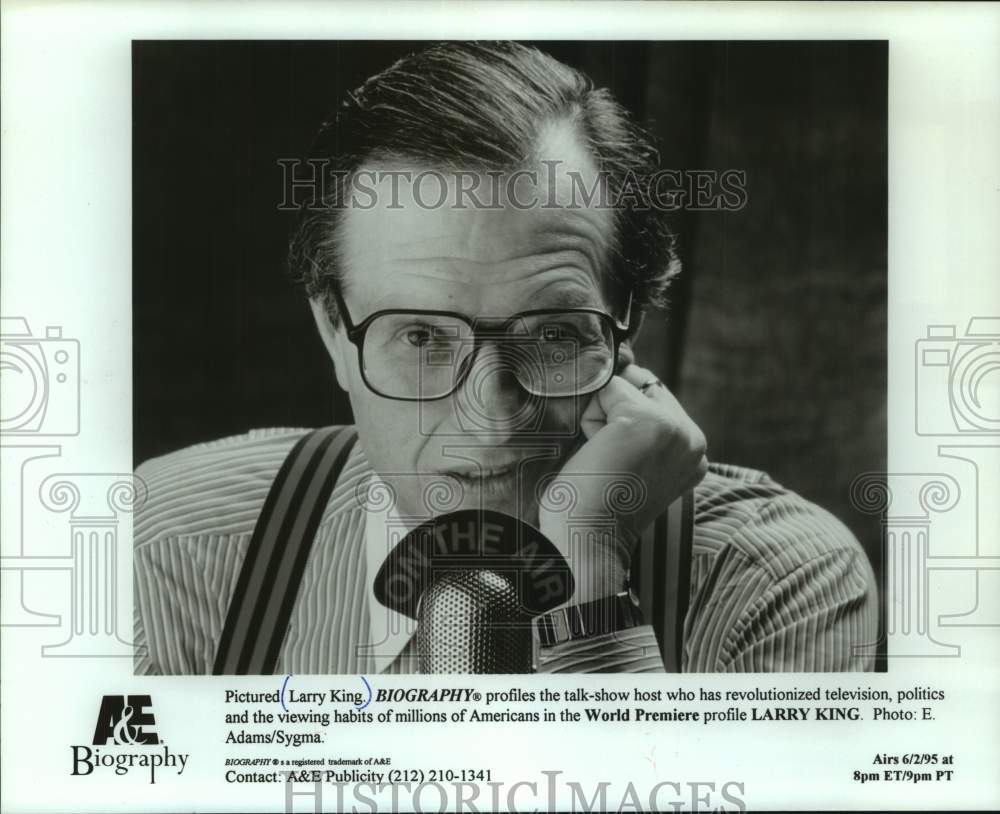 1995 Press Photo Larry King, talk-show host - mjc33248 - Historic Images