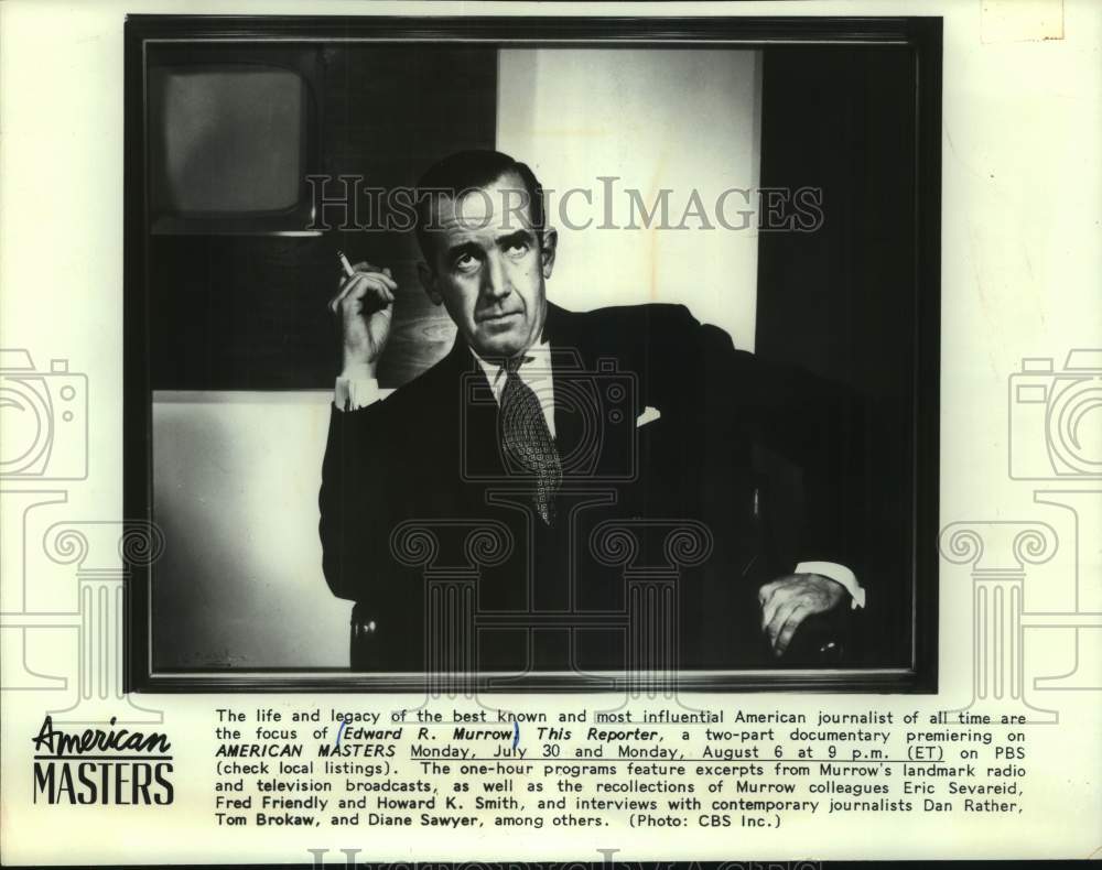 1994 Press Photo Edward R Murrow CBS News Journalist - mjc33280 - Historic Images