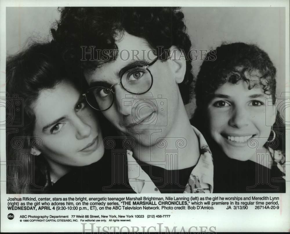 1990 Press Photo Cast of the ABC comedy series, "The Marshall Chronicles," - Historic Images