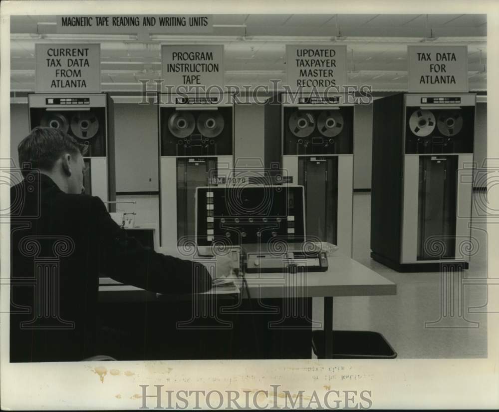 1963, View of Electronic Equipment at IRS National Computer Center - Historic Images