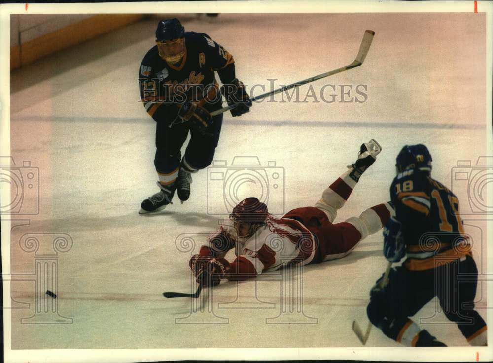 1993 Press Photo University of Wisconsin-Madison Hockey player Shawn Carter - Historic Images