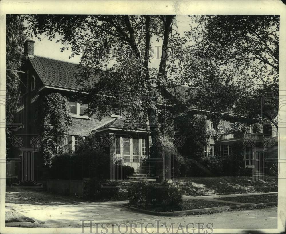 1943, Houses bought for dormitories by Milwaukee State college - Historic Images