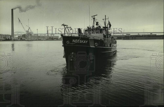 1979 Press Photo University of Wisconsin - Milwaukee boat, the Neeskay - Historic Images
