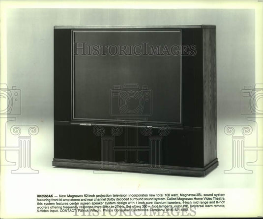1989 Press Photo Magnavox 52-inch rear projection television - mjc33753 - Historic Images