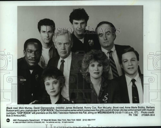 1990 Press Photo Cast of "Cop Rock" series on ABC-TV - mjc33758 - Historic Images