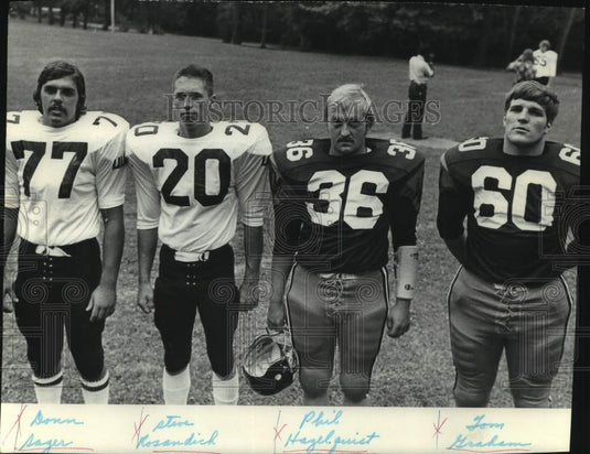 1975 Press Photo University of Wisconsin Football Players - mjc33792 - Historic Images