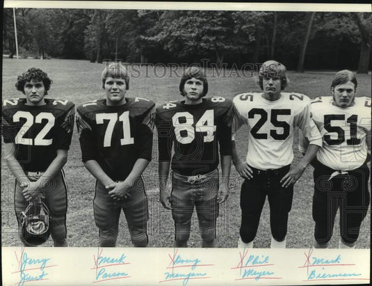 1975 Press Photo University of Wisconsin Football Players - mjc33795 - Historic Images