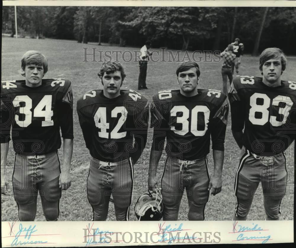 1975 Press Photo University of Wisconsin Football Players - mjc33802 - Historic Images