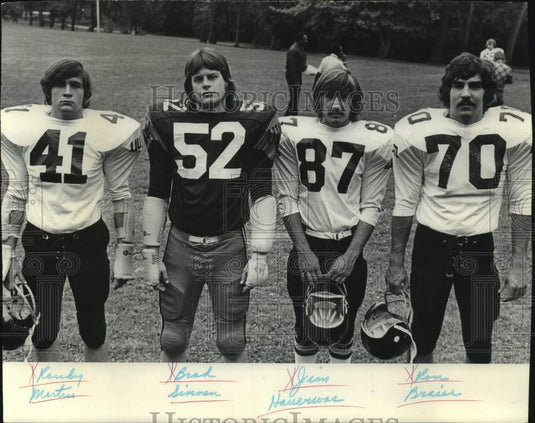 1975 Press Photo University of Wisconsin Football Players - mjc33804 - Historic Images