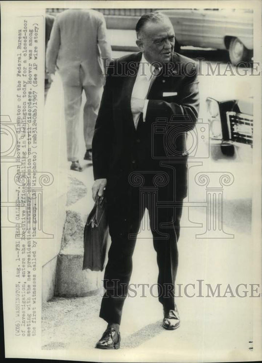 1967, J. Edgar Hoover; Federal Bureau of Investigation Washington - Historic Images