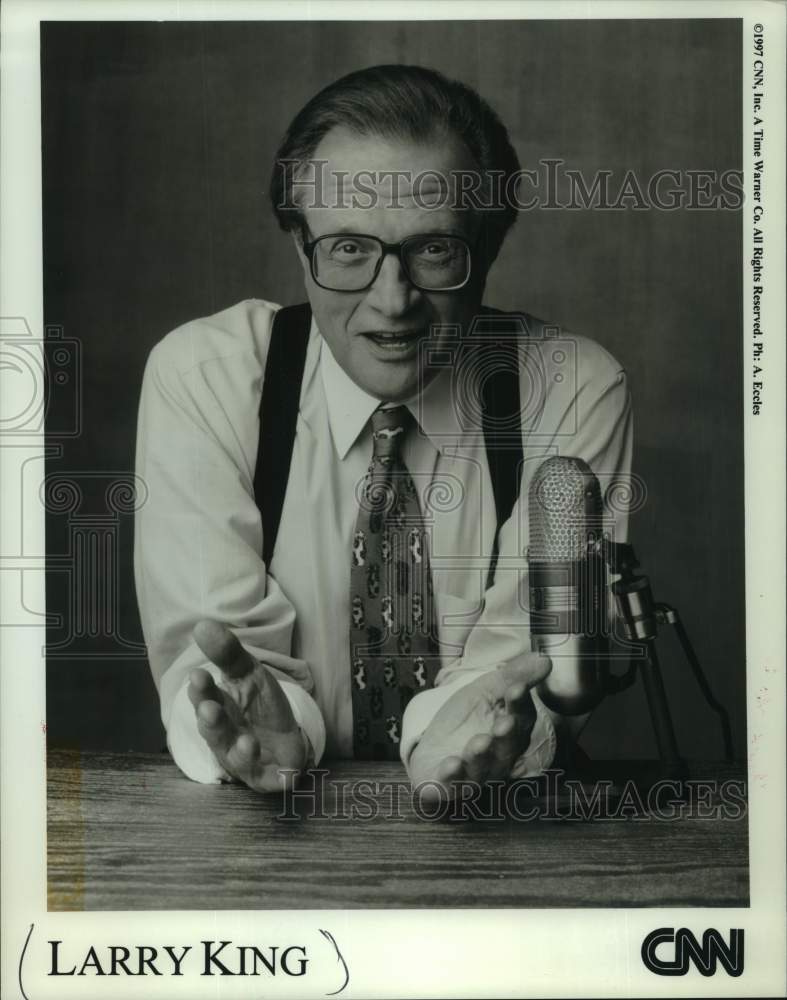 1998 Press Photo Larry King Talk Show Host - mjc33959 - Historic Images