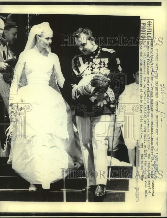 1956, Prince Rainier III & Princess Grace after they wed in Monaco - Historic Images