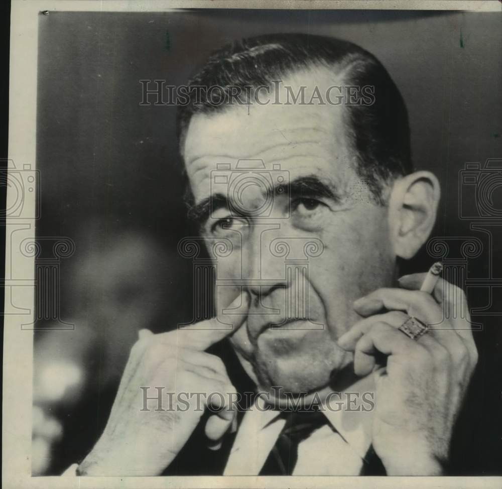 1962 Edward R. Murrow as he testified at a hearing - Historic Images