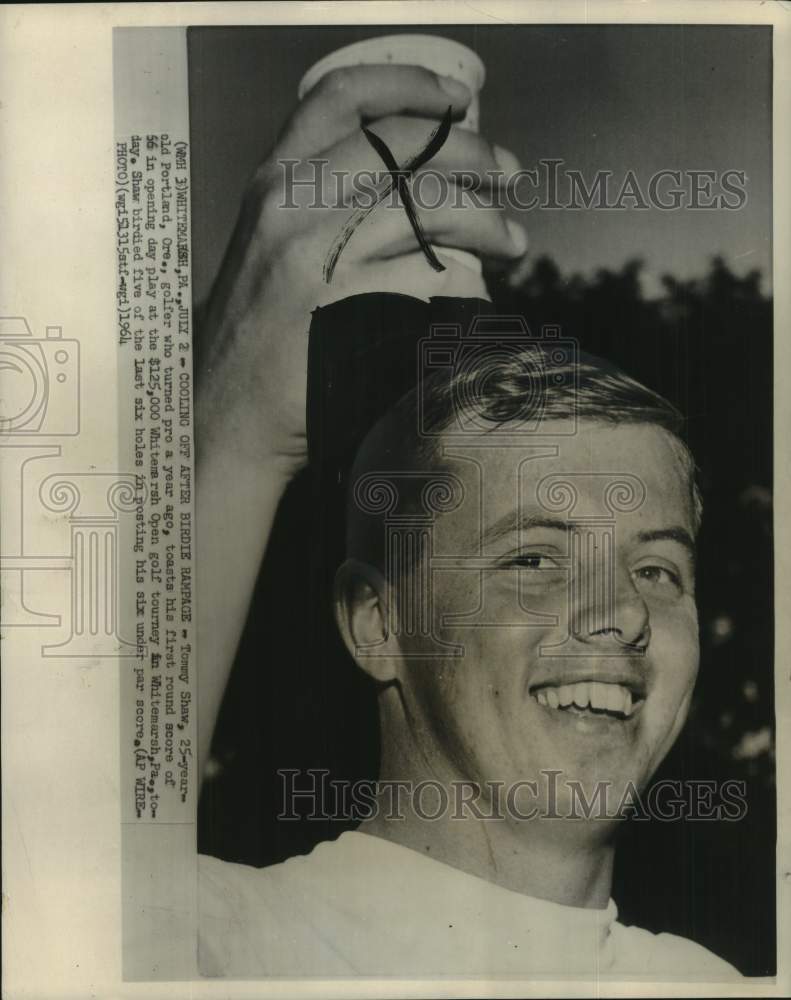 1964 Press Photo Golfer Tommy Shaw, Open Golf Tourney, Whitemarsh, Pennsylvania - Historic Images