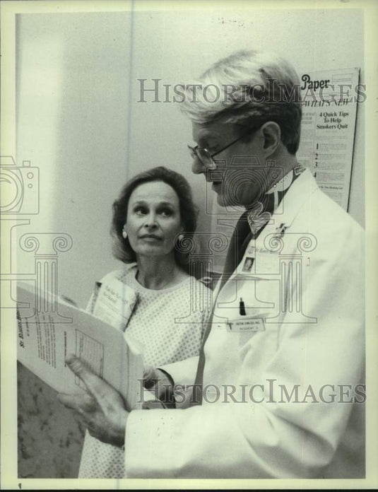 1986 Press Photo actors Bonnie Bartlett & Ed Begley Jr in NBC's "Cheek to Cheek" - Historic Images