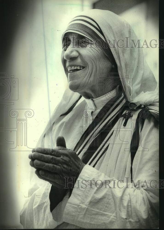 1983 Press Photo Mother Theresa gives words of advice - mjc34121 - Historic Images