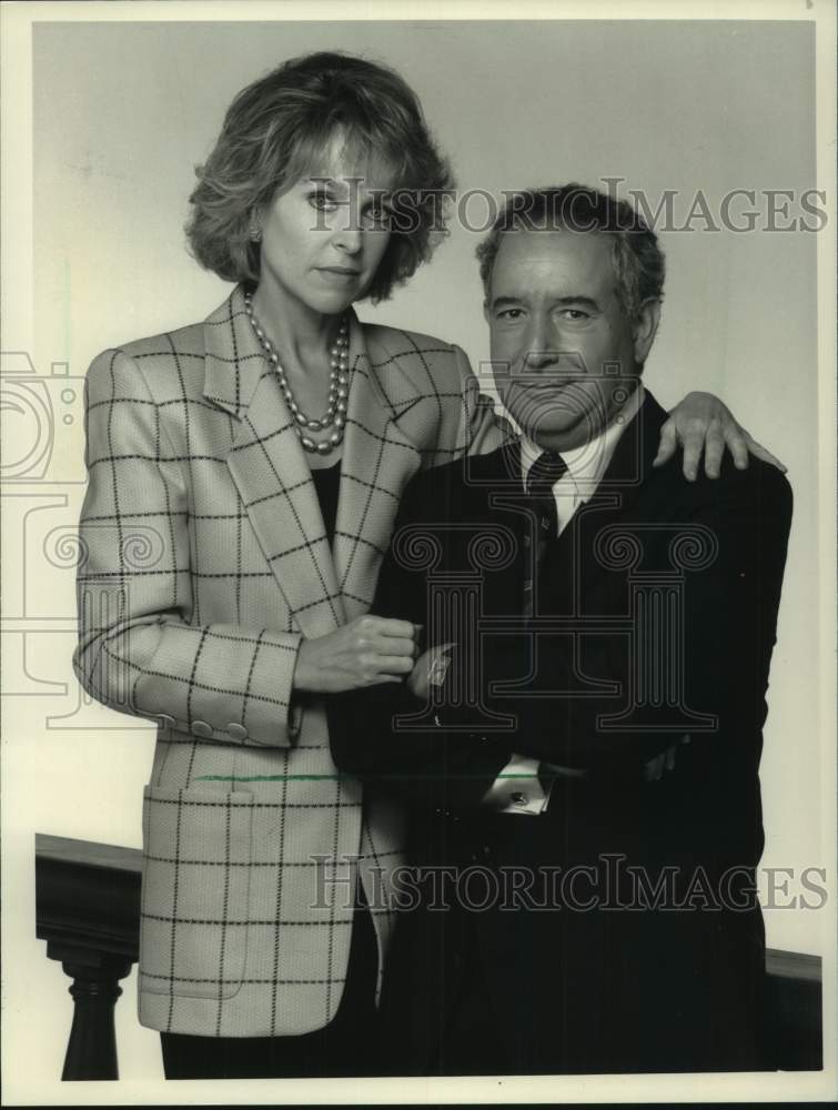 1990 Press Photo Jill Eikenberry and Michael Tucker in "L.A. Law" - mjc34137 - Historic Images