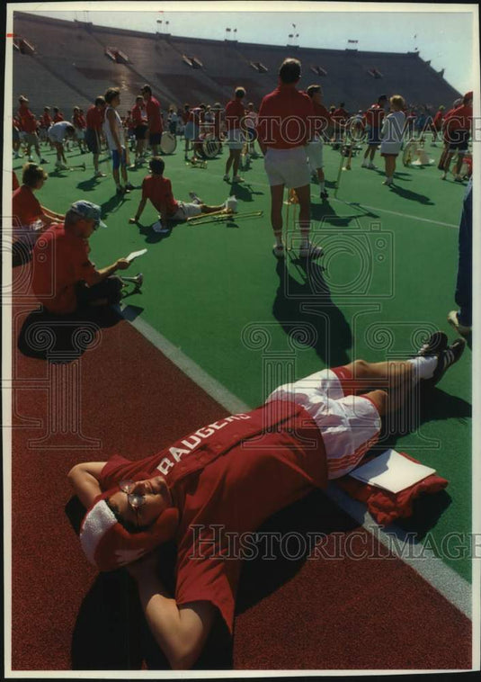 1993 Press Photo University of Wisconsin-Madison Marching Band, Philip LaSpisa - Historic Images