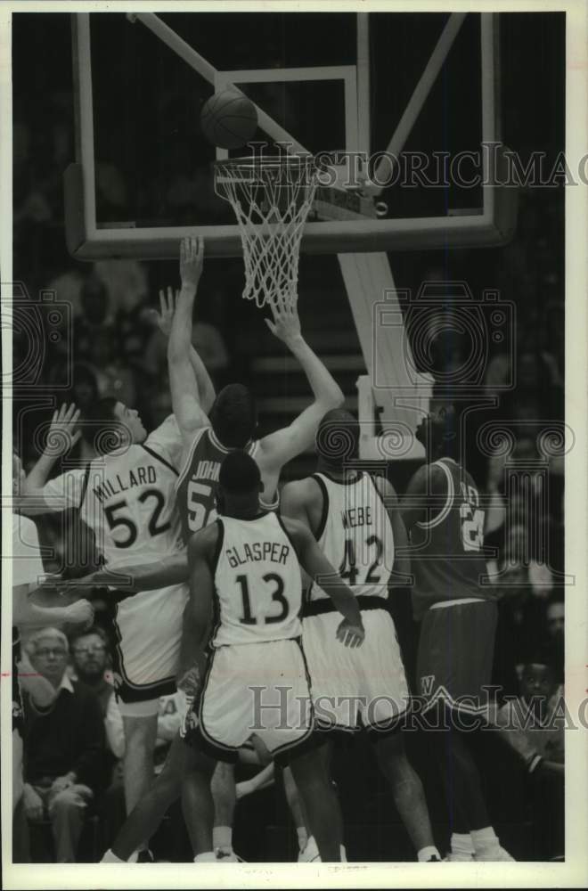 1993 Press Photo Wisconsin University-Madison Basketball player Grant Johnson - Historic Images