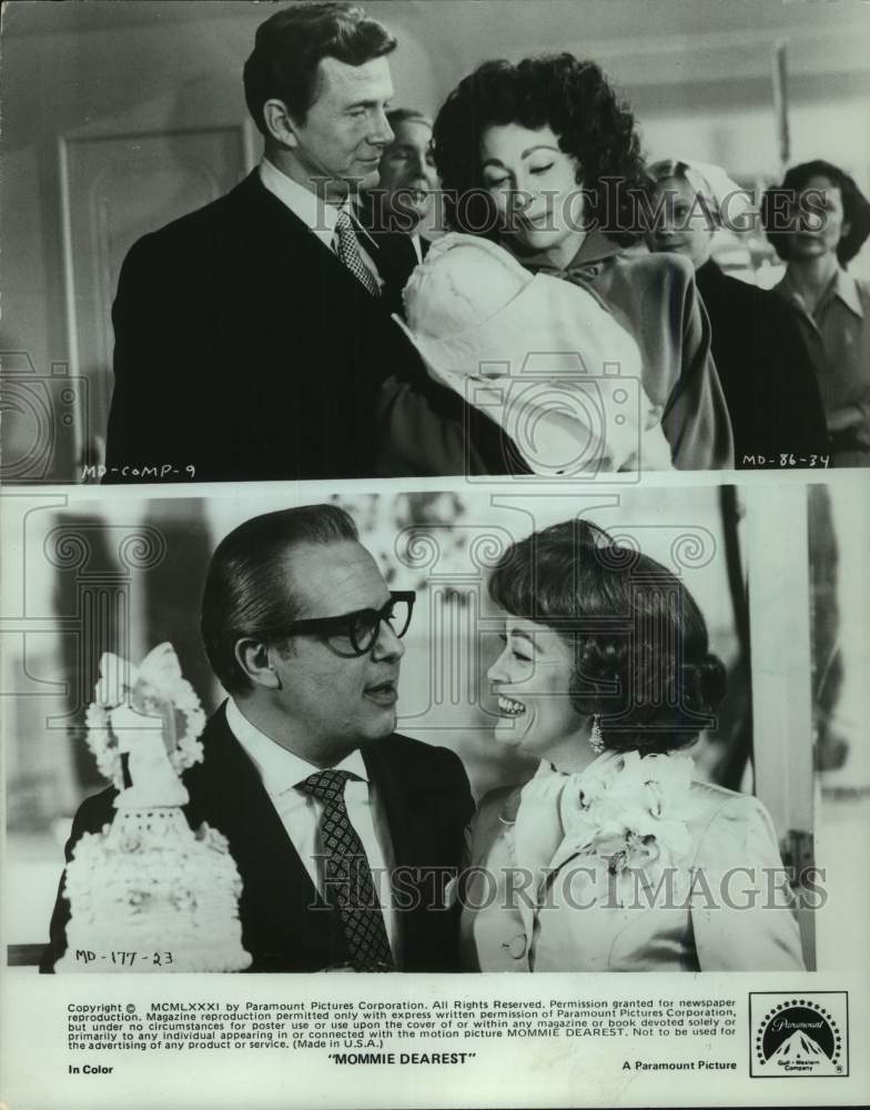 1982 Press Photo Faye Dunaway in scenes from &quot;Mommie Dearest&quot;. - Historic Images
