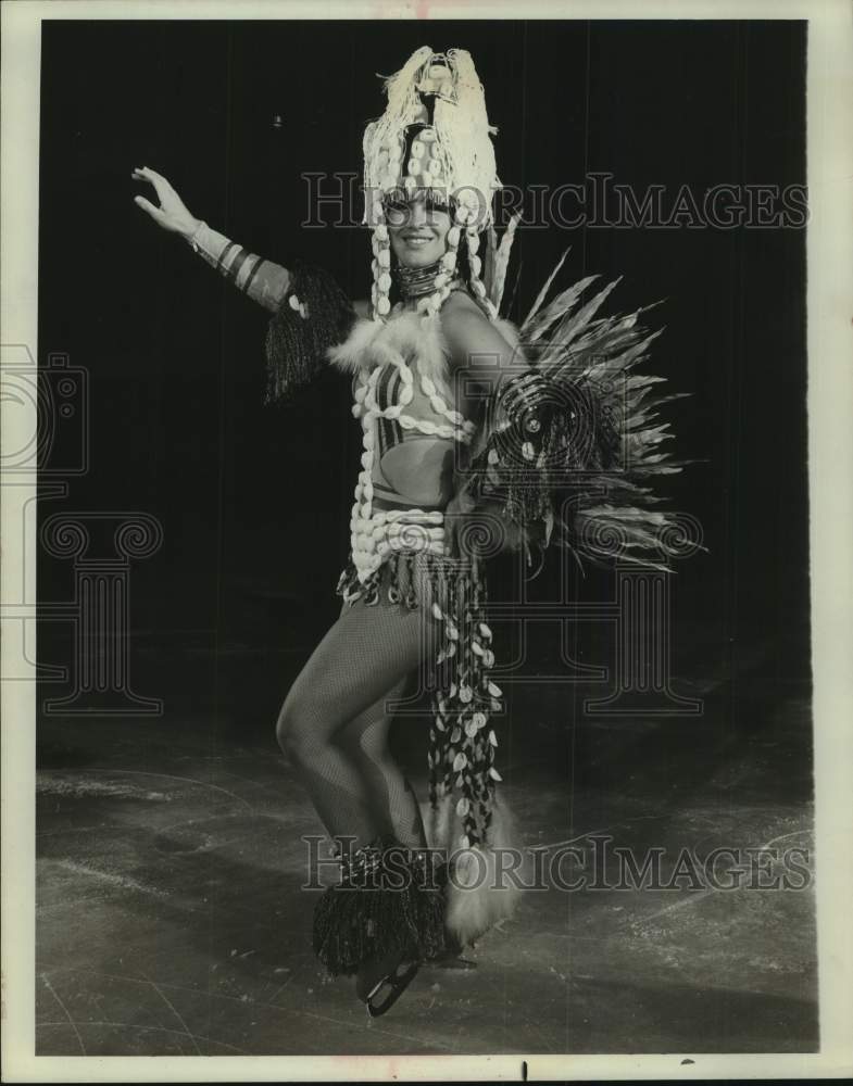 1969 Jungle Princess in her native finery at Holiday On Ice. - Historic Images