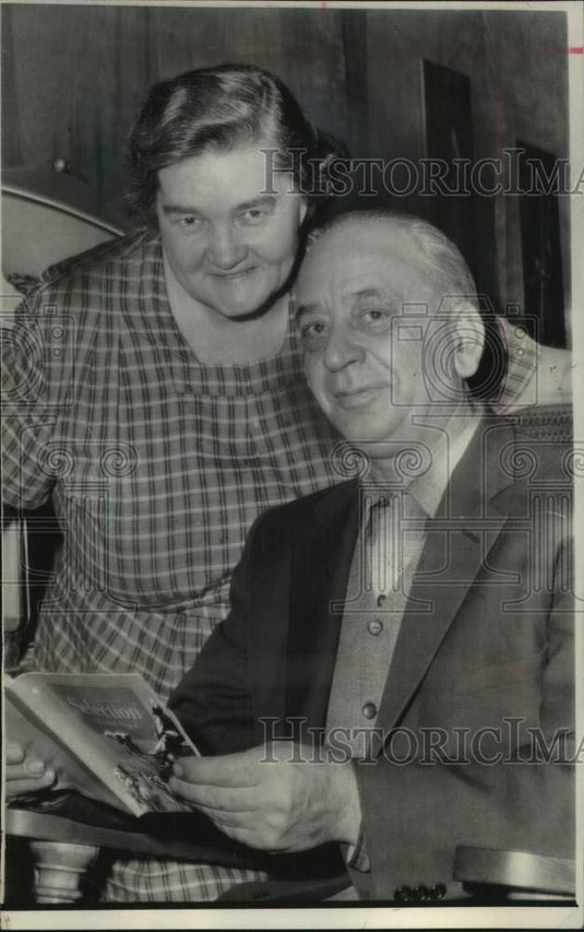 1963, Elzire and Olivia Dionne, parents of the Dionne quintuplets - Historic Images