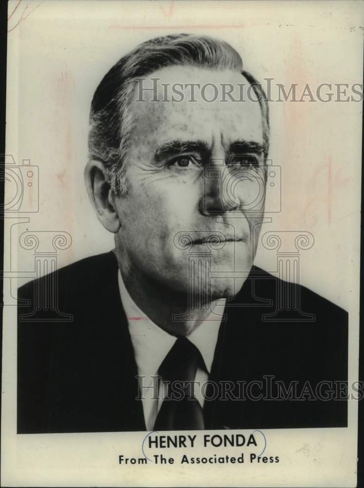 1973, Henry Fonda, from the Associated Press - mjc35101 - Historic Images