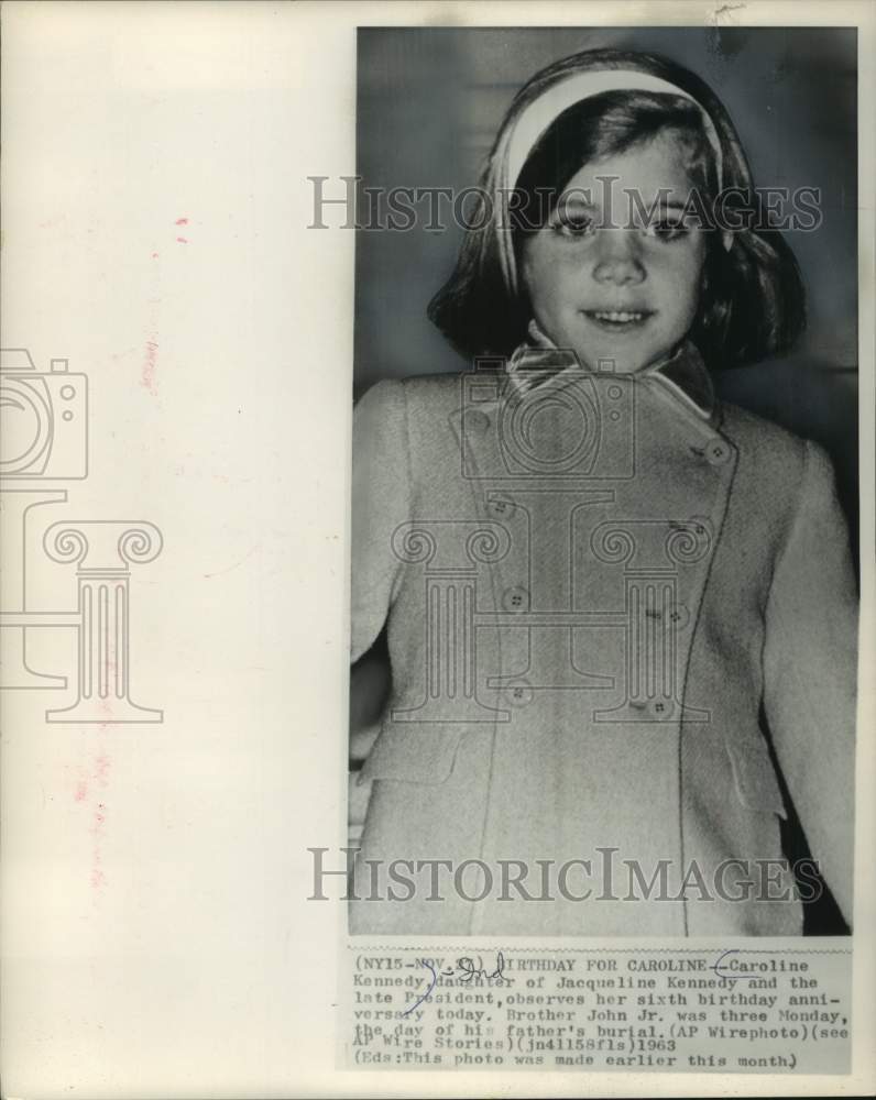 1963, Caroline Kennedy on her sixth birthday - mjc35124 - Historic Images