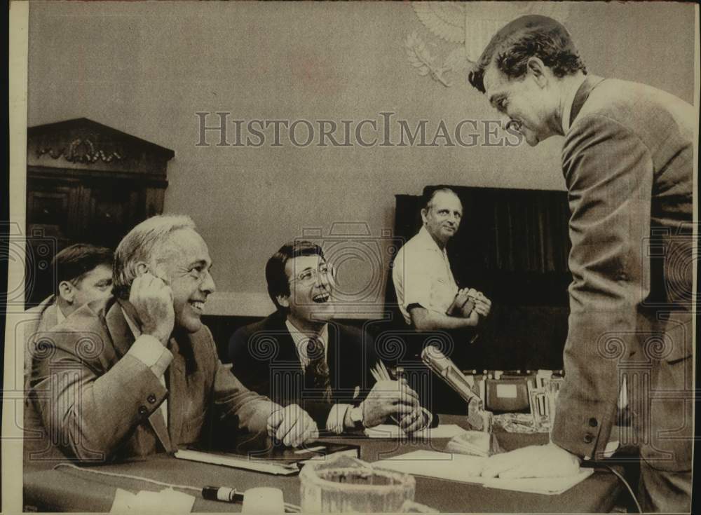 1974 John Doar, James Saint Clair and John McCahill meet, Washington - Historic Images