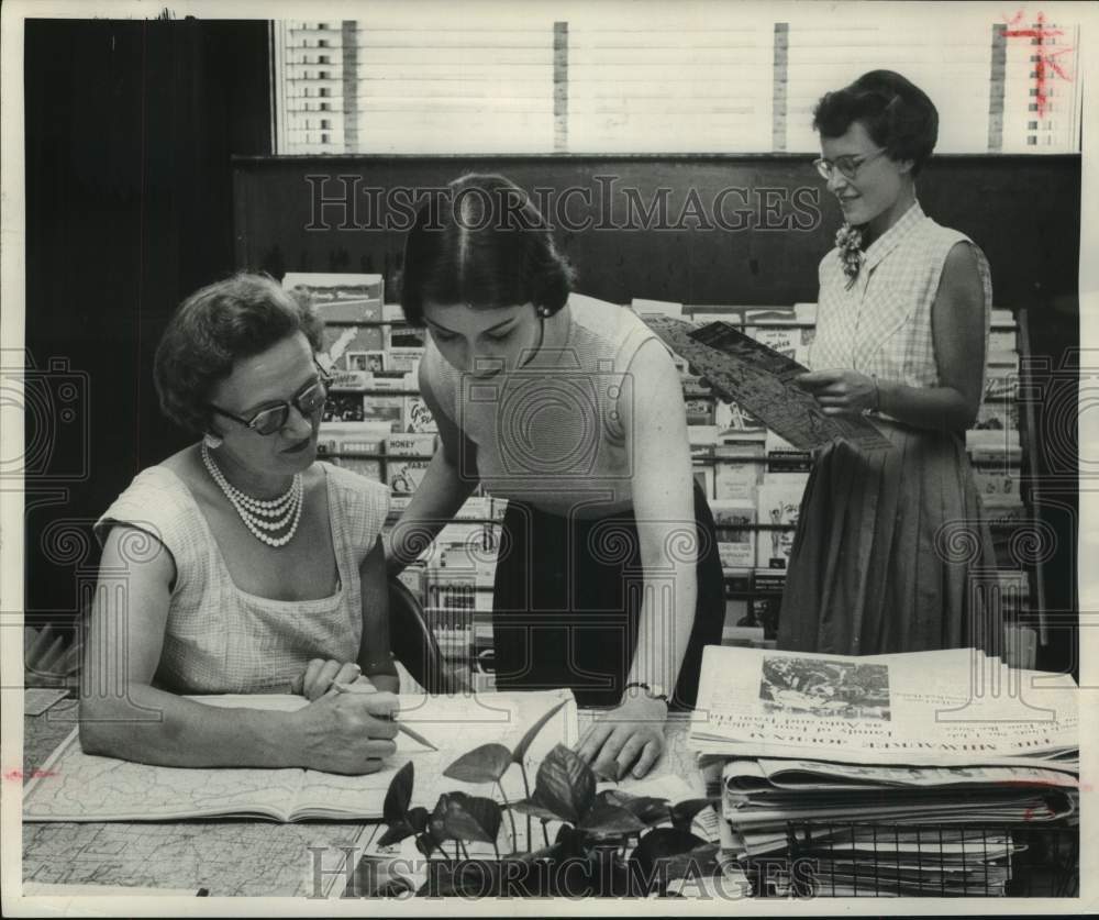 1955 Press Photo Milwaukee Journal Promotion Department Personnel - mjc35658- Historic Images