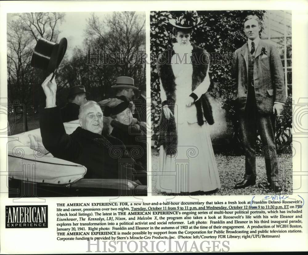 1903 Franklin Delano  Roosevelt and wife, Eleanor in 1903 and 1941 - Historic Images