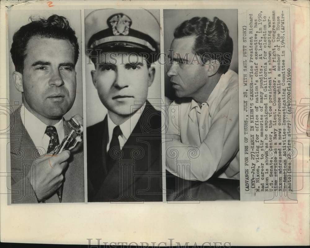 1960, Vice-President Richard M. Nixon, various careers over the years - Historic Images