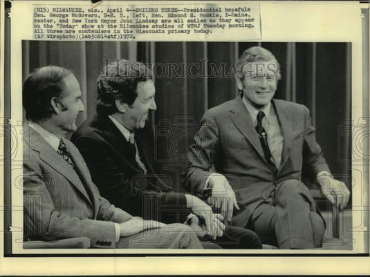 1972, Presidential candidates appear on the "Today" show in Milwaukee - Historic Images