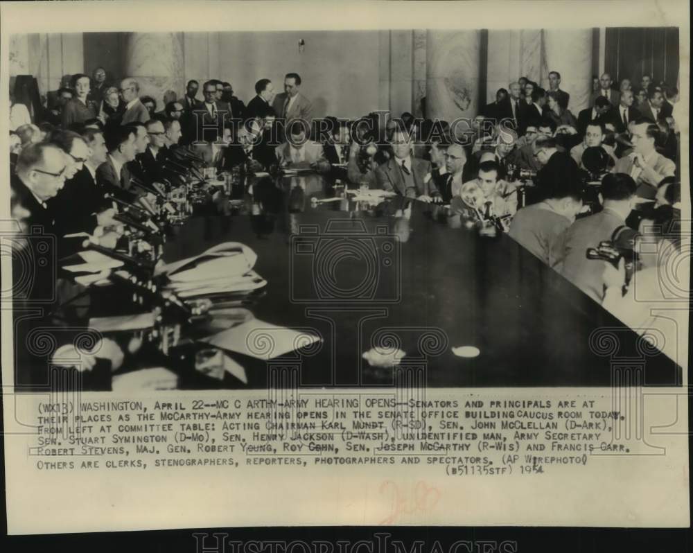 1954 Opening session of the McCarthy-Army hearing, Washington - Historic Images