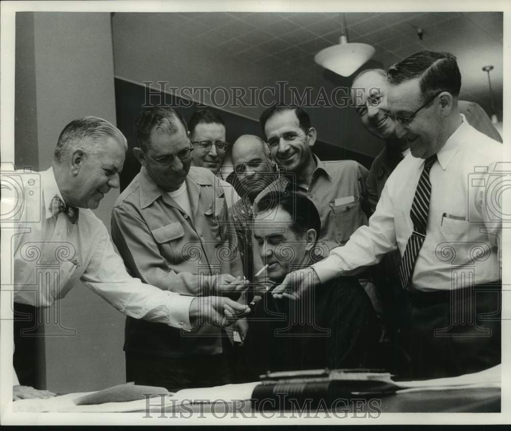 1957 Press Photo Milwaukee Journal Circulation Department Employees - Historic Images
