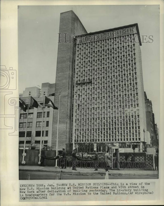 1961, U.S. Mission Building at United Nations Plaza, New York - Historic Images