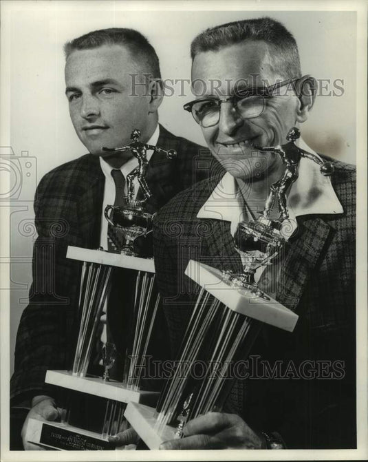 1964 Richard & Anthony Czernicki win Journal bowling trophies - Historic Images