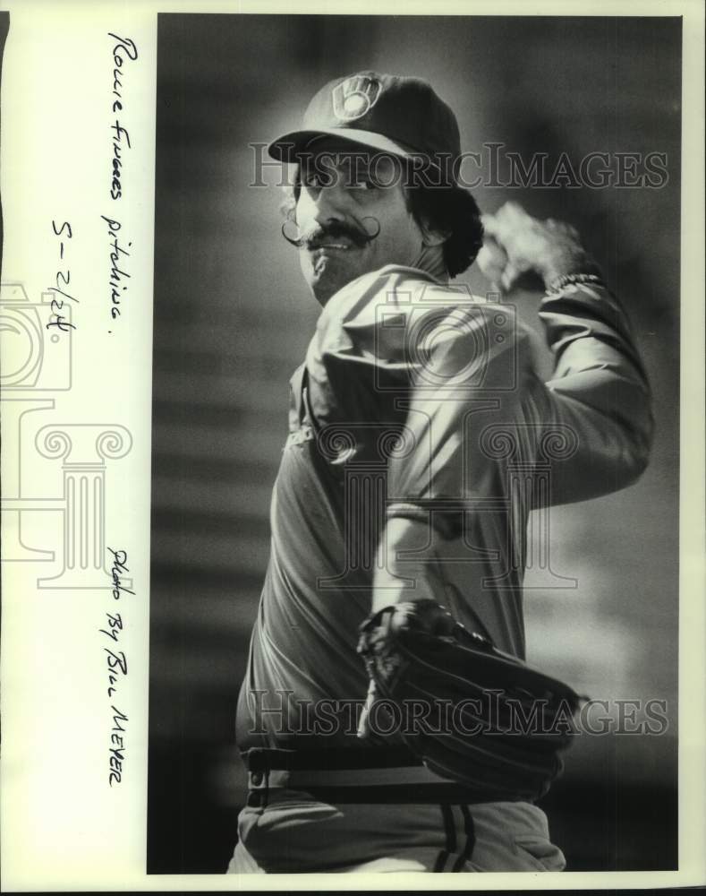 1982 Press Photo Rollie Fingers at Brewer Baseball Spring Training, Arizona - Historic Images