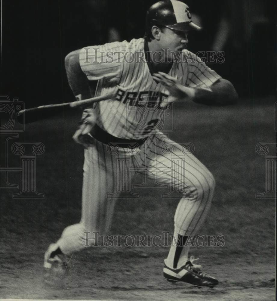 1984 Press Photo Charlie Moore in Milwaukee Brewers Baseball Game - mjc36315 - Historic Images