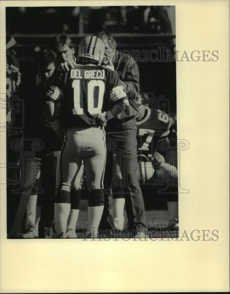 1985 Press Photo Del Greco, Green Bay Packers Football Player - mjc36319 - Historic Images