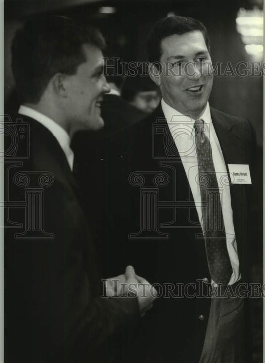 1993 Press Photo former Badgers quarterback, Randy Wright & safety, Scott Nelson - Historic Images