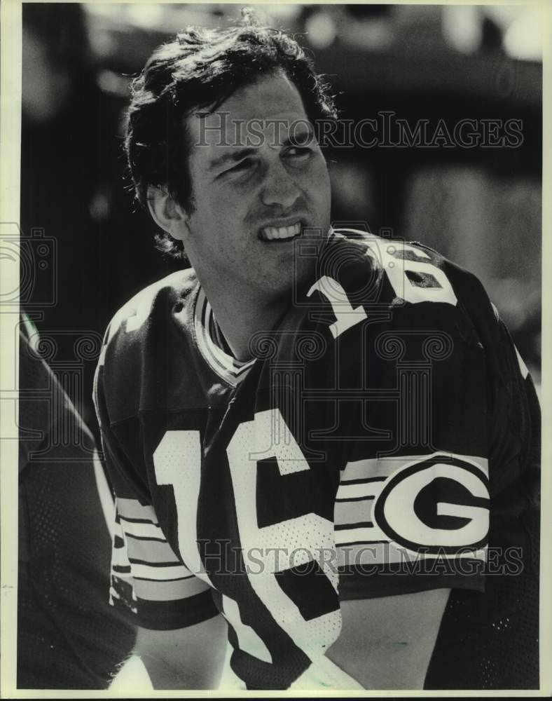 1986 Press Photo University of Wisconsin football Quarterback Randy Wright, WI - Historic Images