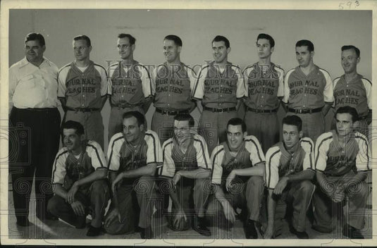 1949 Press Photo Milwaukee Journal baseball players, the Journal Peaches - Historic Images