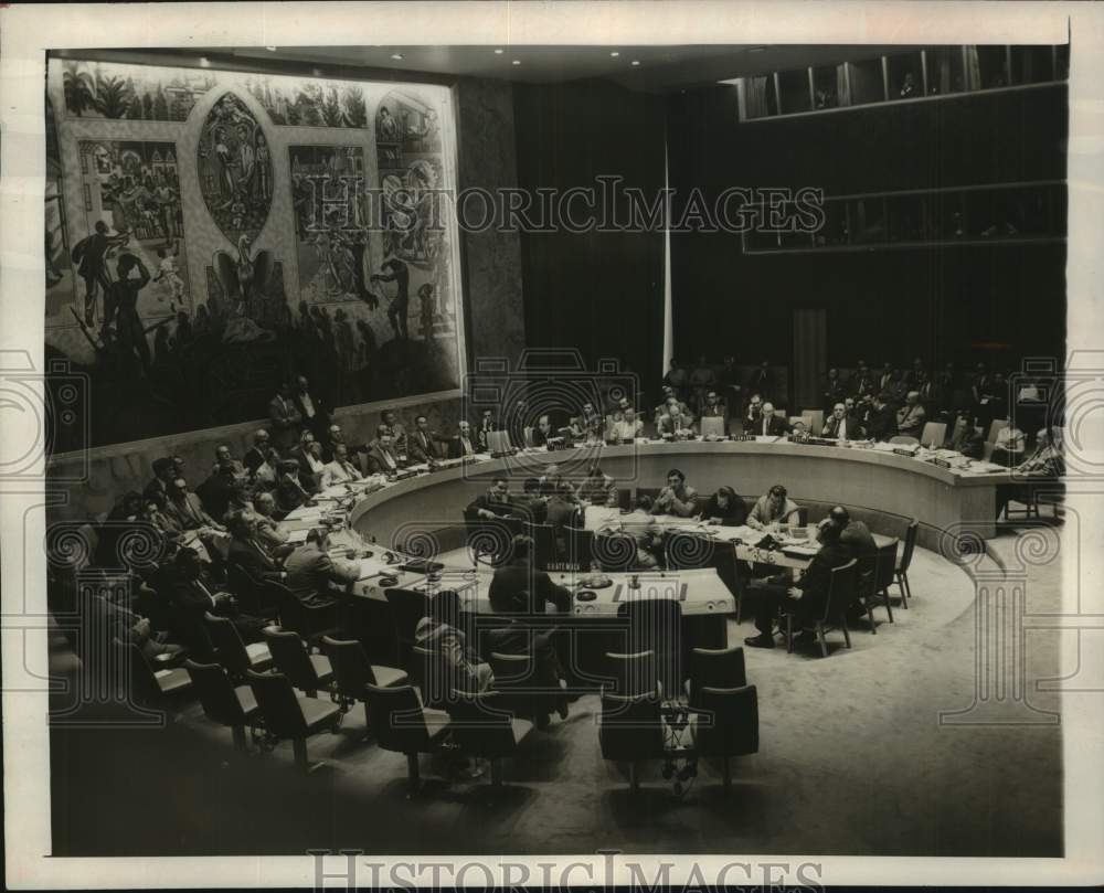 1955, United Nations meets about Guatemala investigation, New York - Historic Images