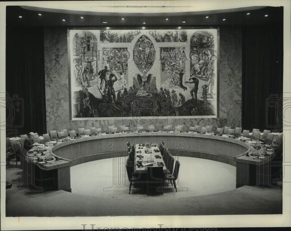 1961 Press Photo United Nations - Omar Loutfi, United Arab Republic, in Chambers- Historic Images