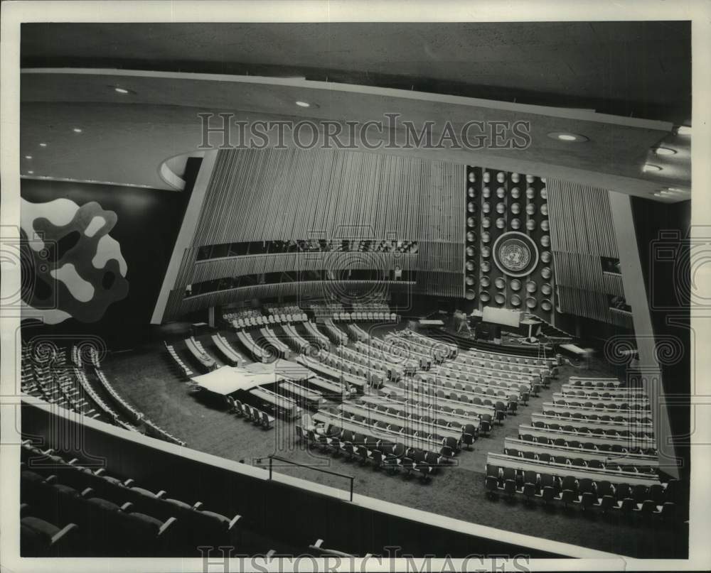 1952, United Nations General Assembly Building, Interior, New York - Historic Images